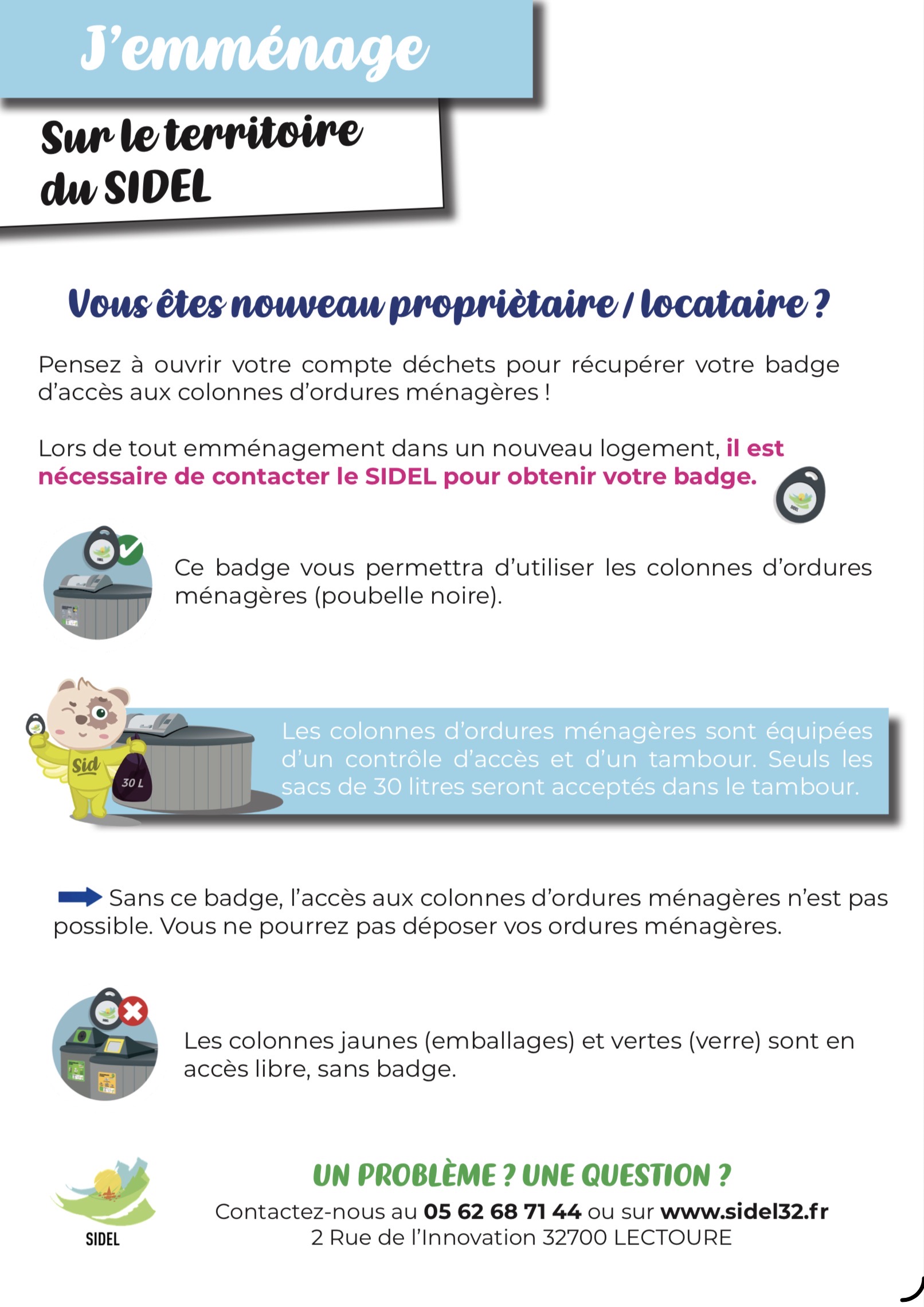 J emmenage sur le territoire du sidel